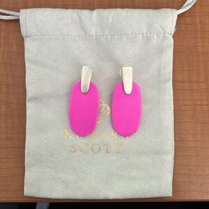 Kendra Scott matte pink earrings